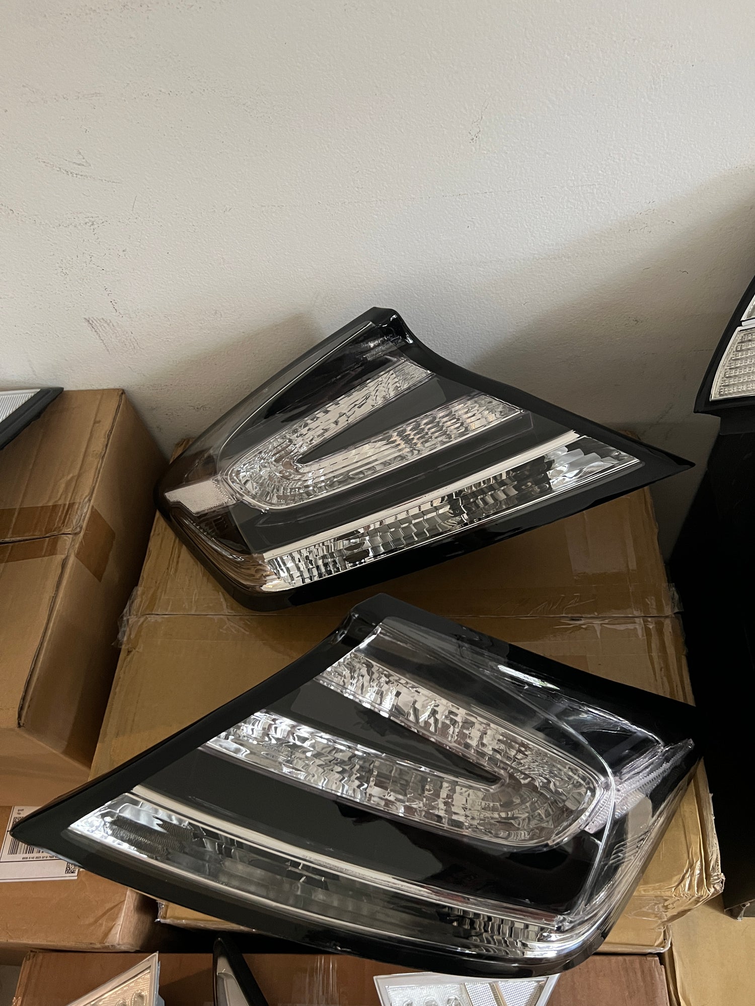 Pair Black OE Style Halogen Headlights For Honda Civic Coupe 2014-2015